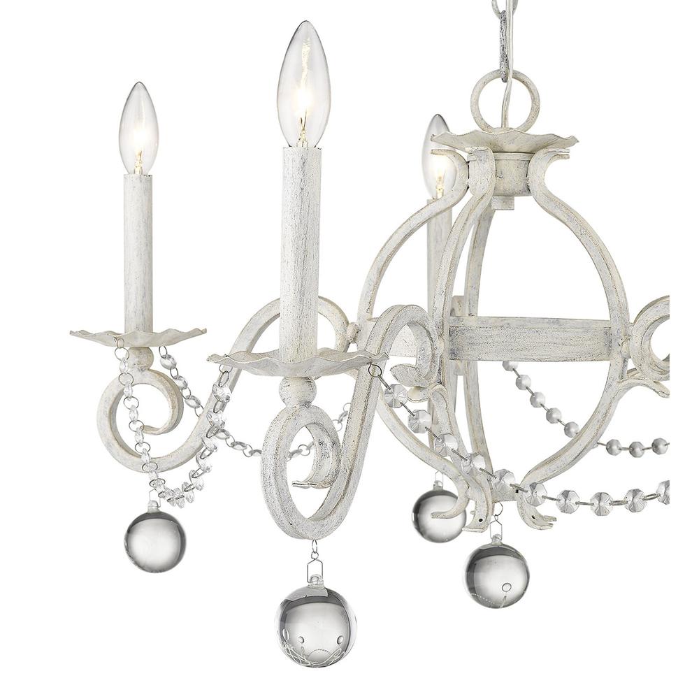 Callie 5-Light Country White Chandelier. Picture 7