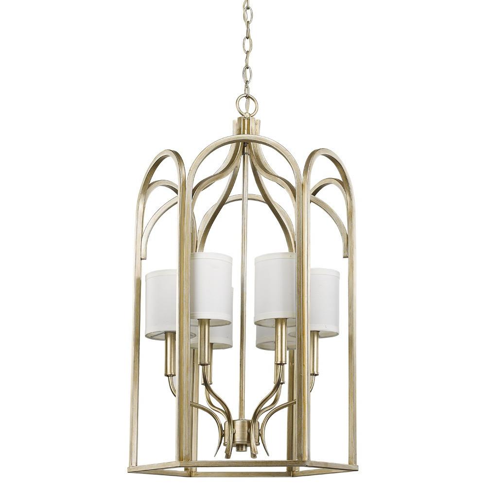 Ellie 6-Light Washed Gold Foyer Pendant. Picture 2