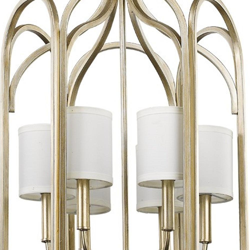 Ellie 6-Light Washed Gold Foyer Pendant. Picture 3