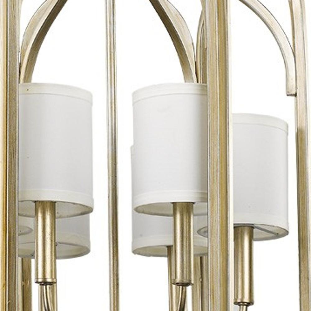 Ellie 6-Light Washed Gold Foyer Pendant. Picture 4