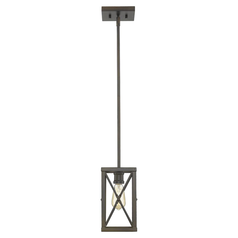 Bronze Metal Geometric Mini Pendant Hanging Light. Picture 3