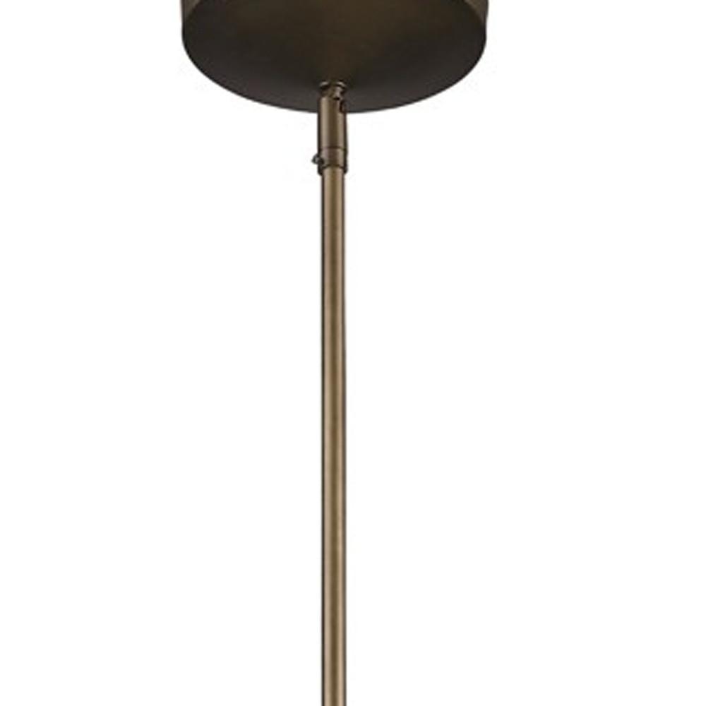 Newport 1-Light Tin Coated Pendant With Raw Brass Interior Shade And Louver. Picture 4
