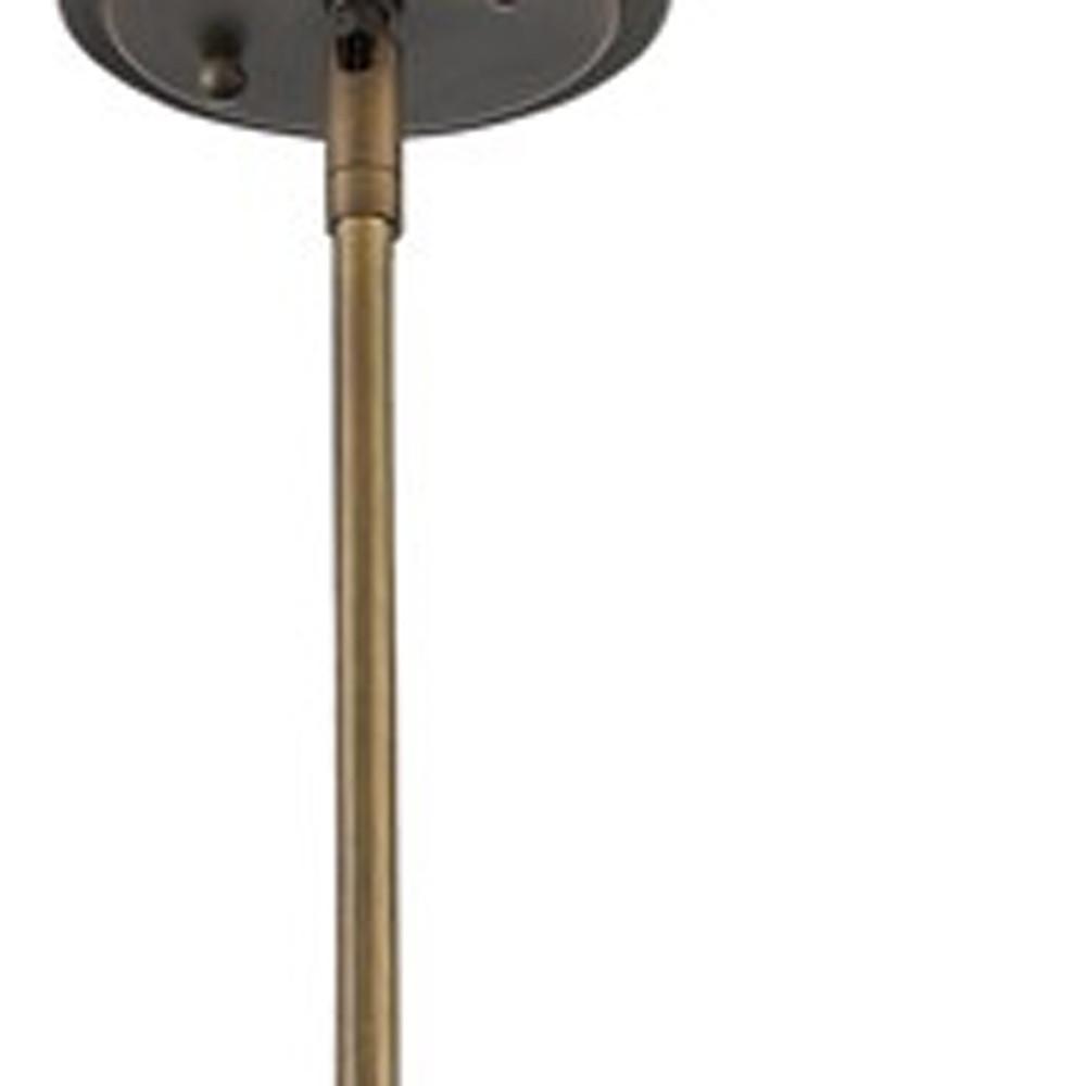 Midtown 1-Light Raw Brass Pendant With Frosted Glass Shade. Picture 4