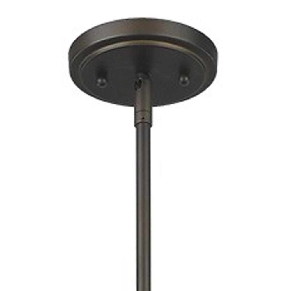 Jade 1-Light Oil-Rubbed Bronze Pendant With Vertical Structural Frames. Picture 3