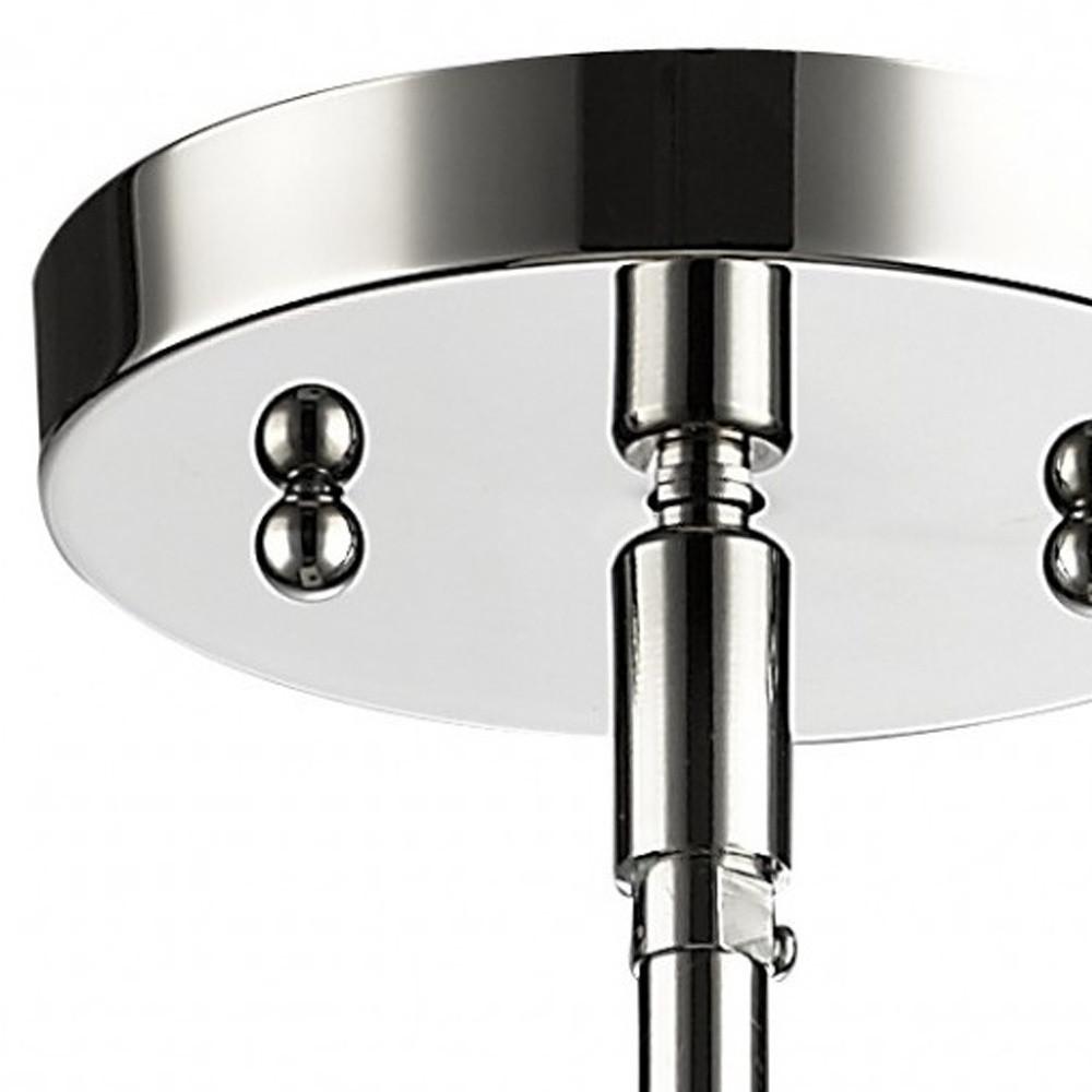 Silver Minimalist Cylindrical Hanging Light. Picture 3