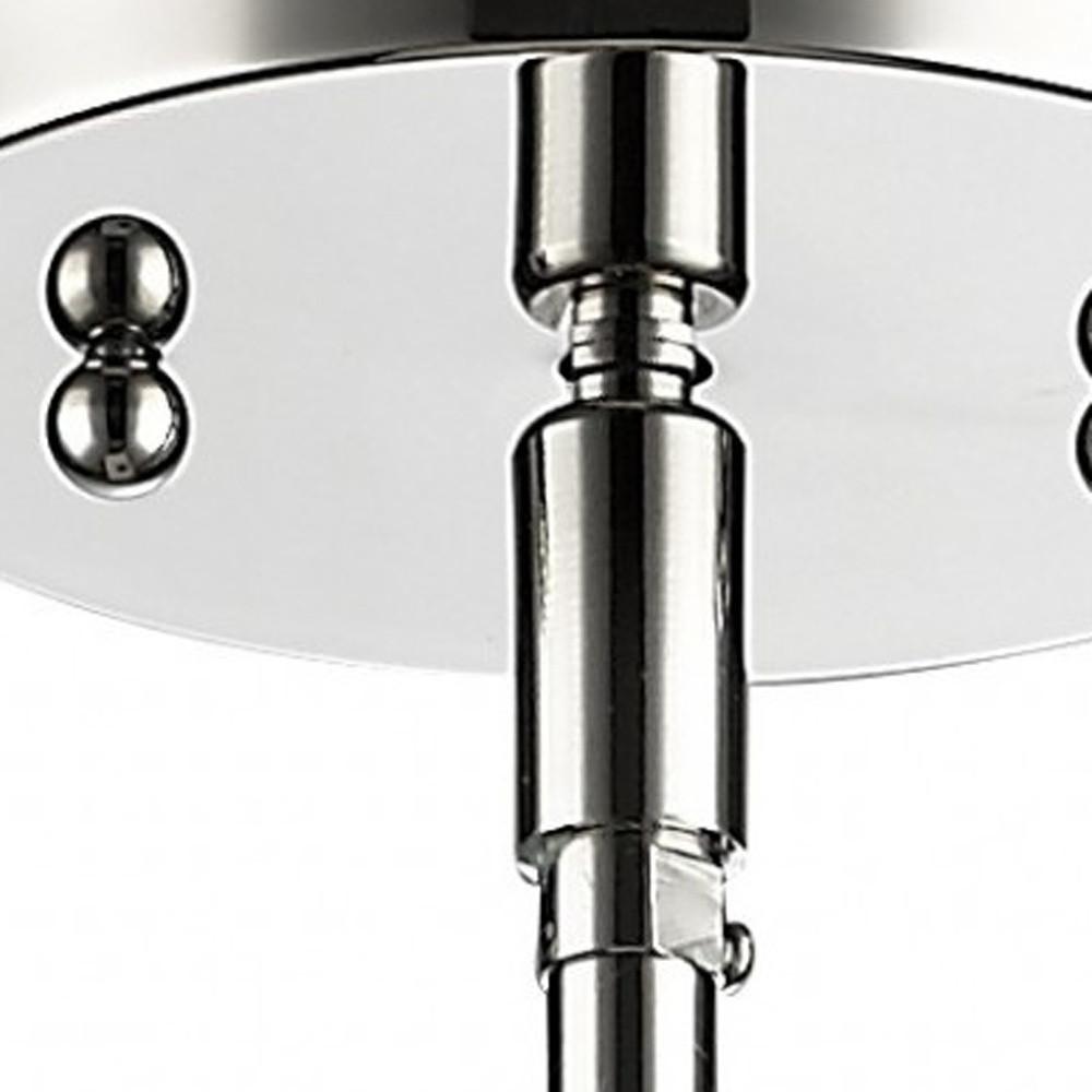 Silver Minimalist Cylindrical Hanging Light. Picture 4