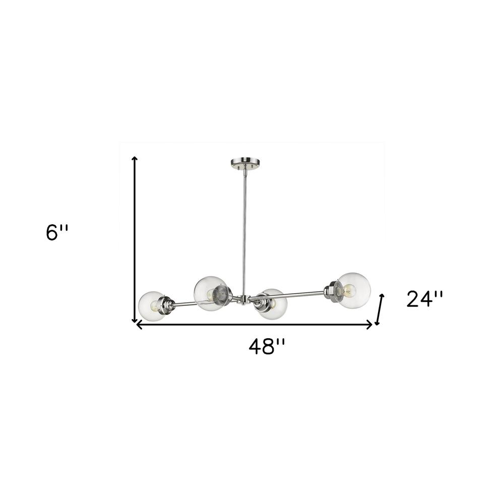 Portsmith 4-Light Polished Nickel Island Pendant. Picture 4