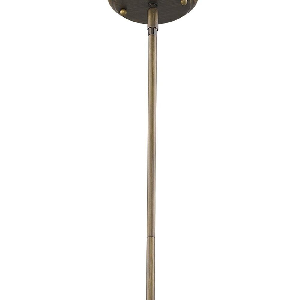 Portsmith 2-Light Raw Brass Island Pendant With White Globe Shades. Picture 3