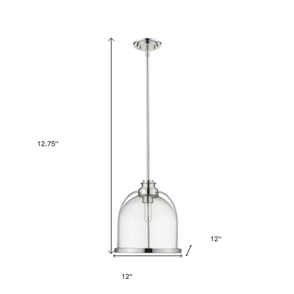 Stanton 1-Light Polished Nickel Pendant. Picture 7