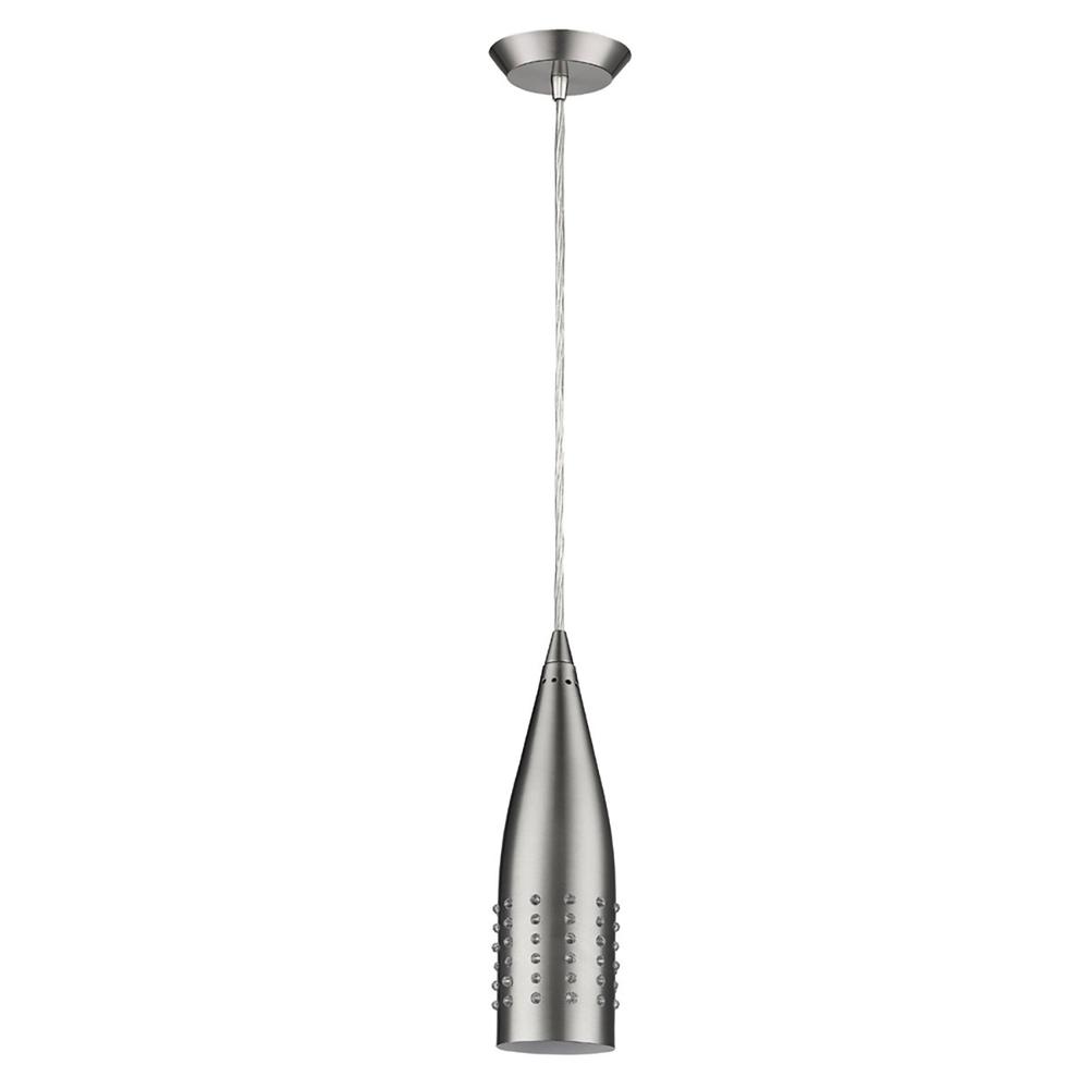 Narrow Silver Hanging Light with Glass Studs. Picture 1