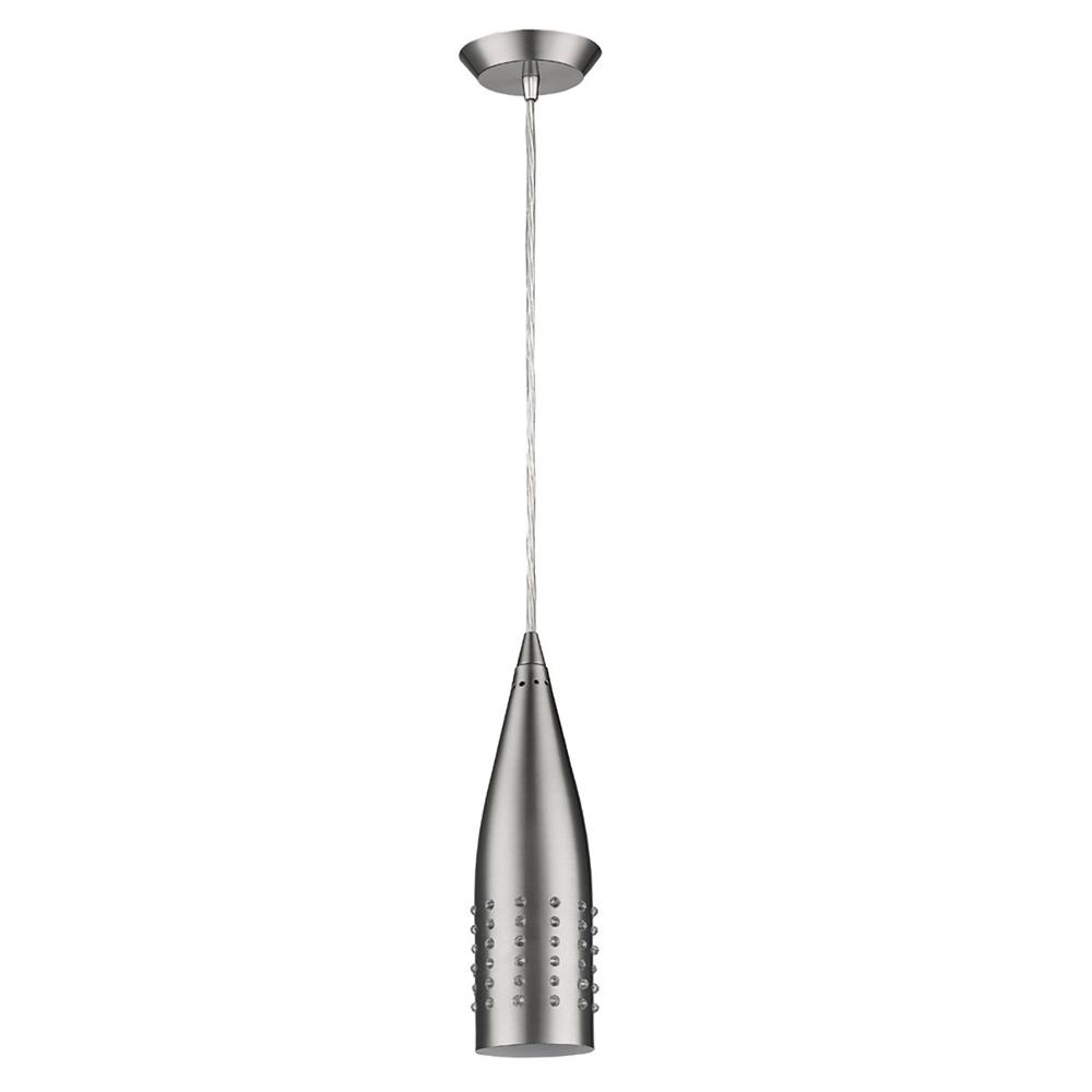 Narrow Silver Hanging Light with Glass Studs. Picture 2