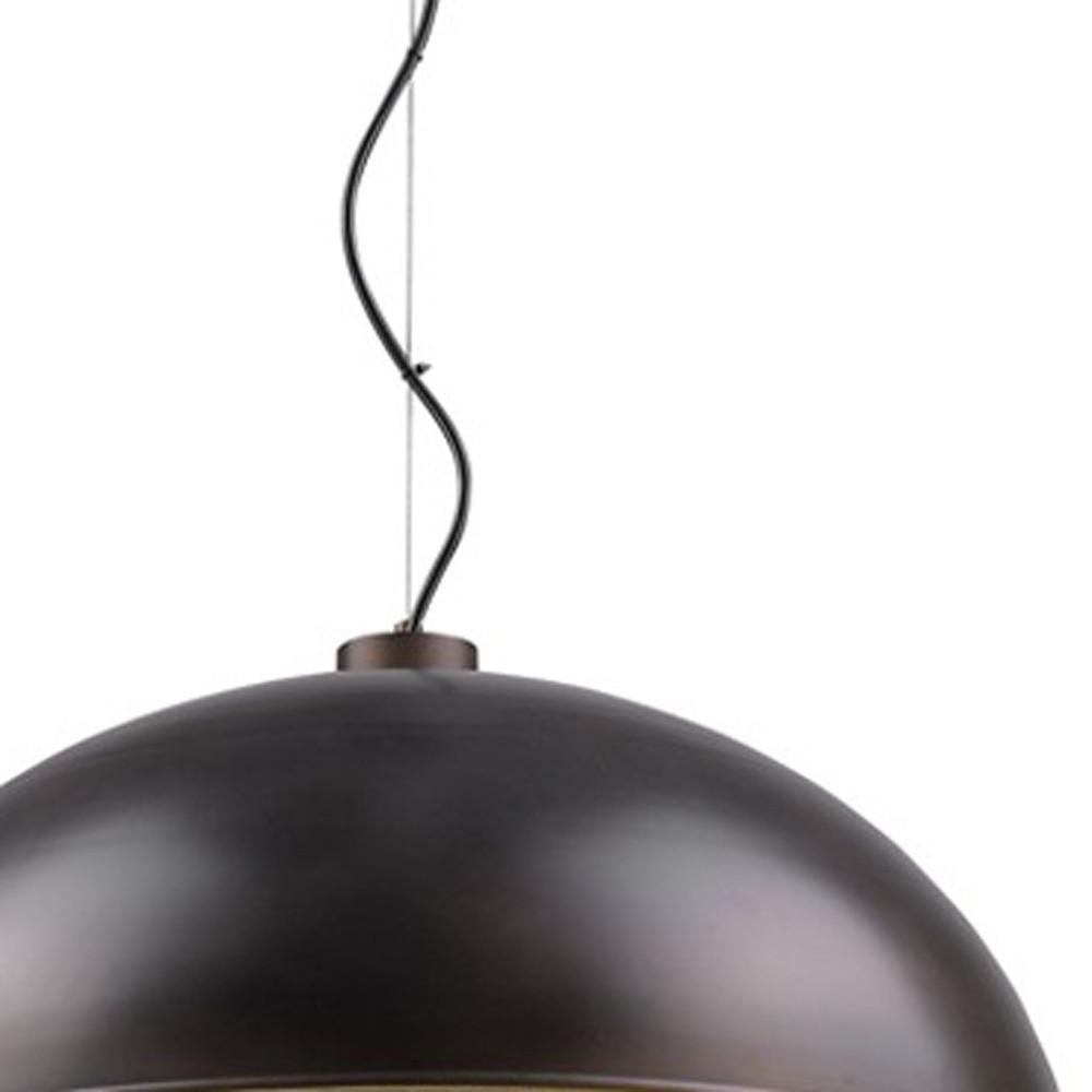 Keough 10-Light Oil-Rubbed Bronze Bowl Pendant With Raw Brass Sockets. Picture 3