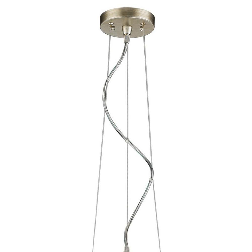 Layla 1-Light Washed Gold Bowl Pendant With Gloss White Interior Shade. Picture 3