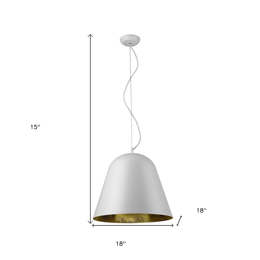 Knell 1-Light White Pendant. Picture 6