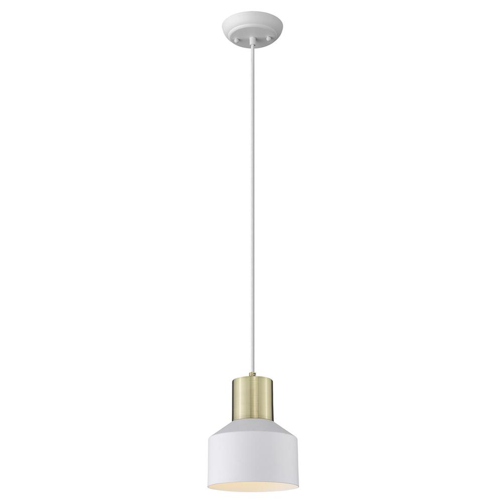 White and Gold Pendant Hanging Light. Picture 2