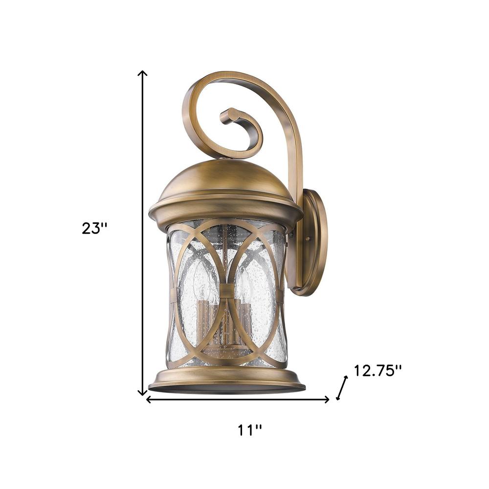 Lincoln 4-Light Antique Brass Wall Light. Picture 4
