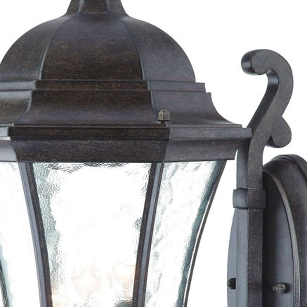 XL Antique Black Tapered Lantern Wall Light. Picture 4