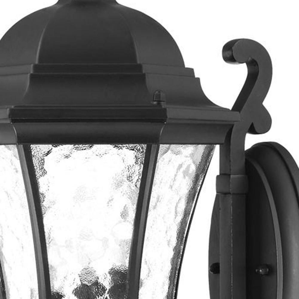 XL Matte Black Tapered Lantern Wall Light. Picture 4