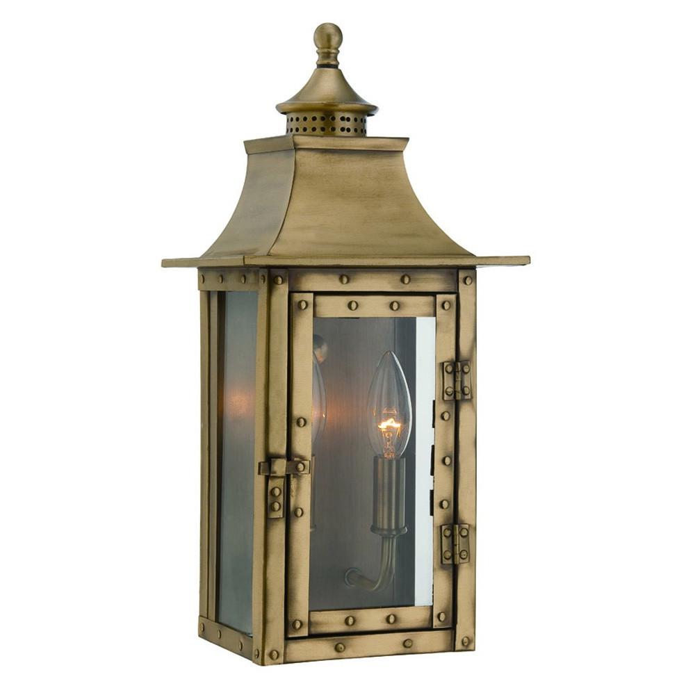 St. Charles 2-Light Aged Brass Wall Light. Picture 2