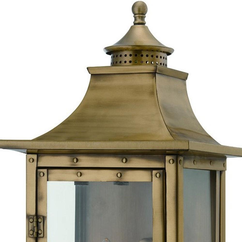 St. Charles 2-Light Aged Brass Wall Light. Picture 4