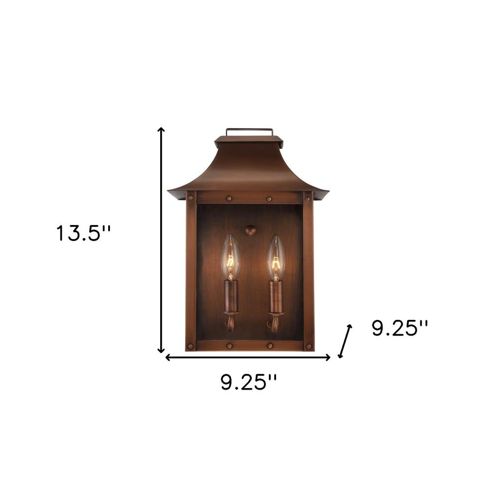 Manchester 2-Light Copper Patina Pocket Wall Light. Picture 4