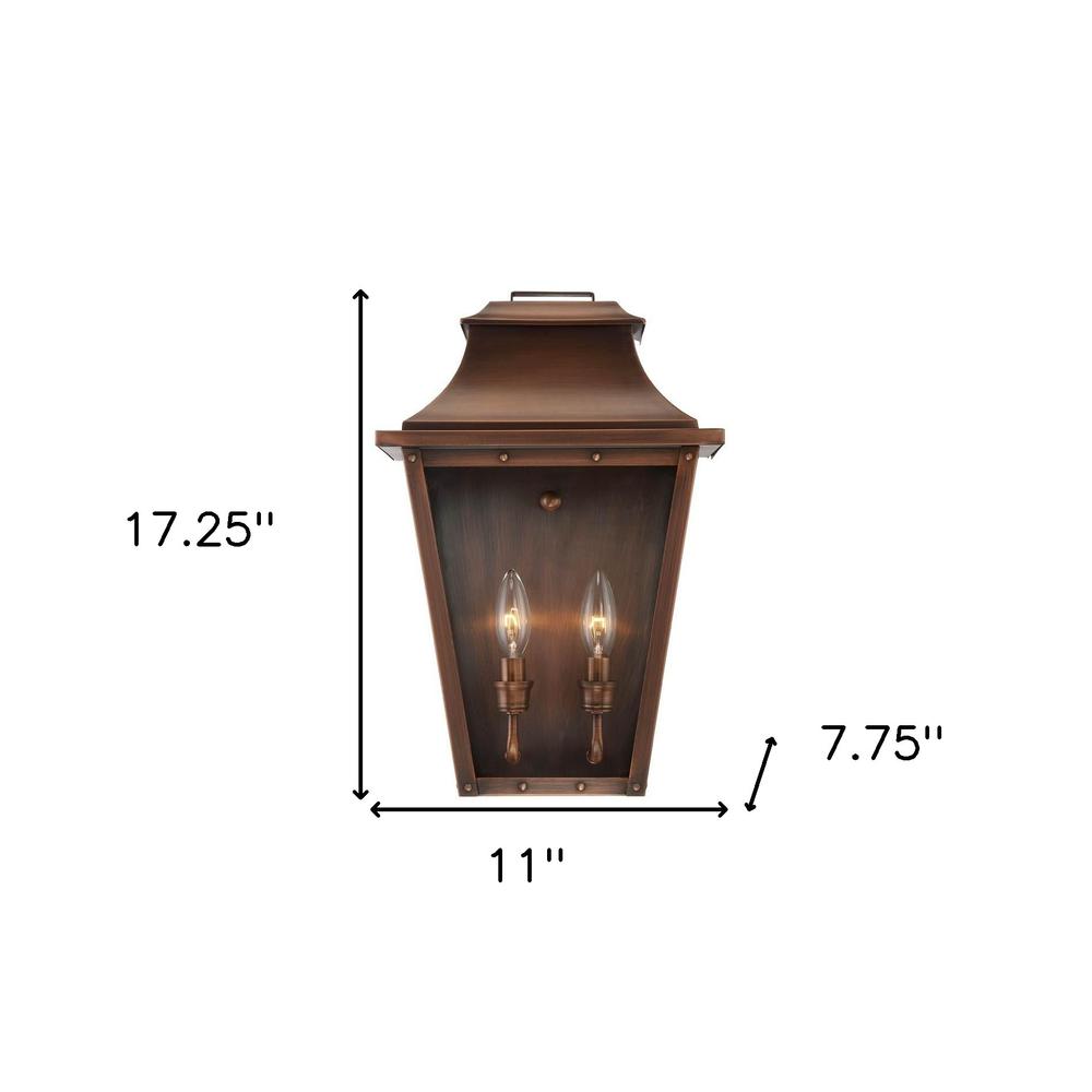 Coventry 2-Light Copper Patina Pocket Wall Light. Picture 4