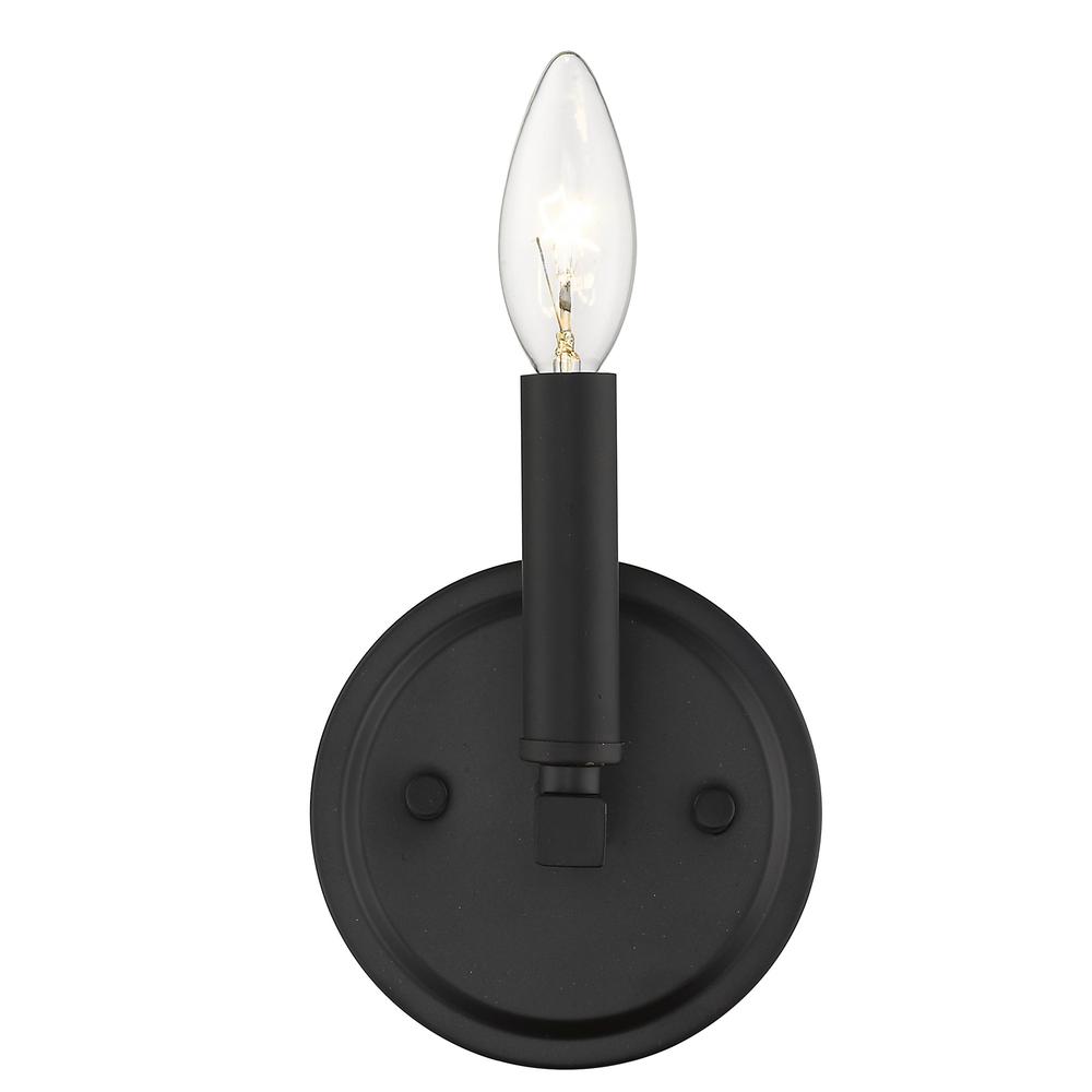One Light Matte Black Wall Sconce. Picture 4