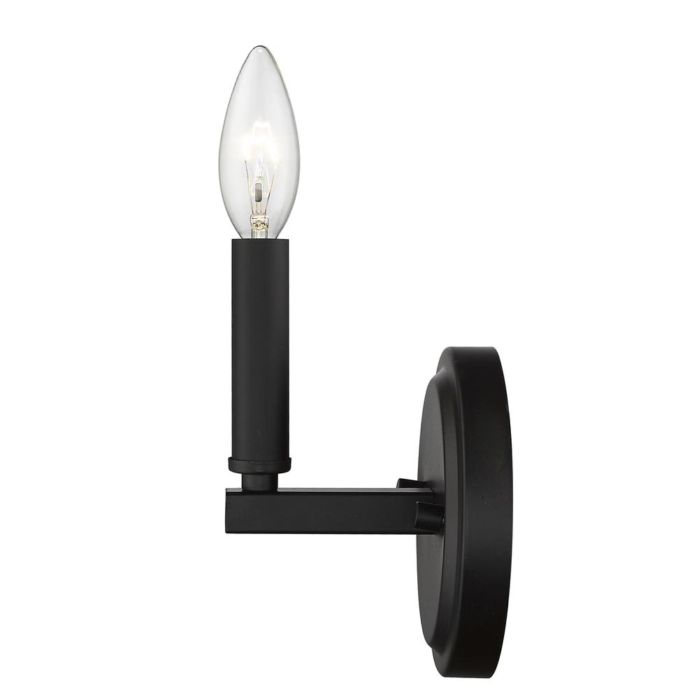 One Light Matte Black Wall Sconce. Picture 5