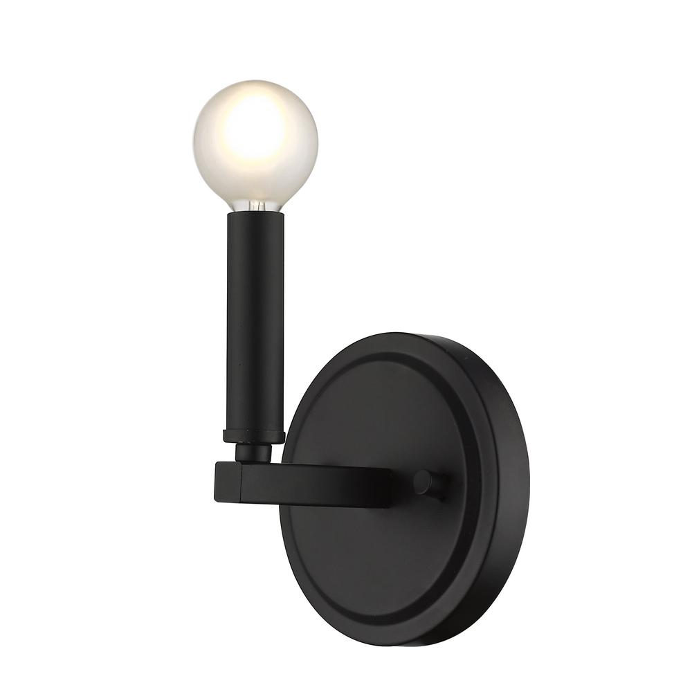 One Light Matte Black Wall Sconce. Picture 6