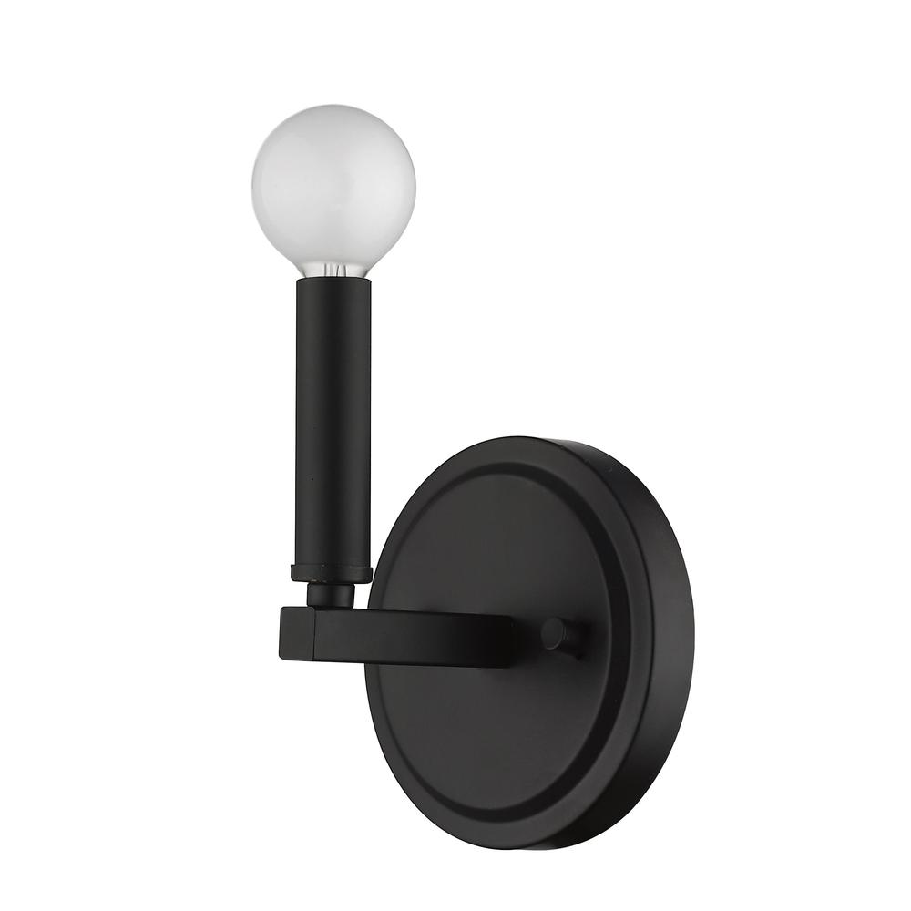 One Light Matte Black Wall Sconce. Picture 9