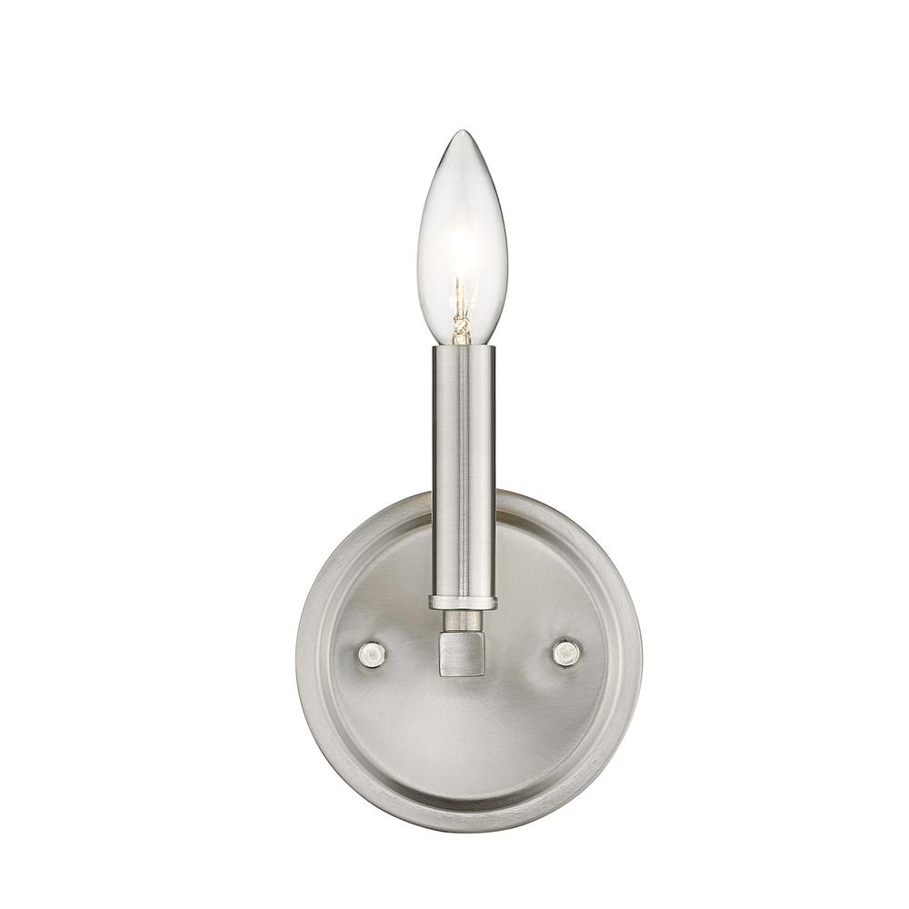 One Light Silver Wall Sconce. Picture 6