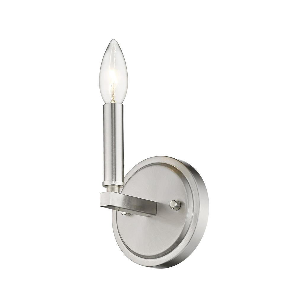 One Light Silver Wall Sconce. Picture 8