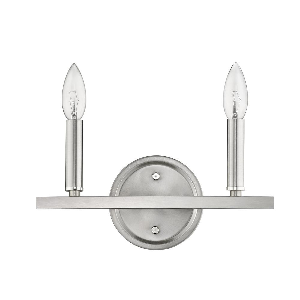 Two Light Silver Wall Sconce. Picture 9