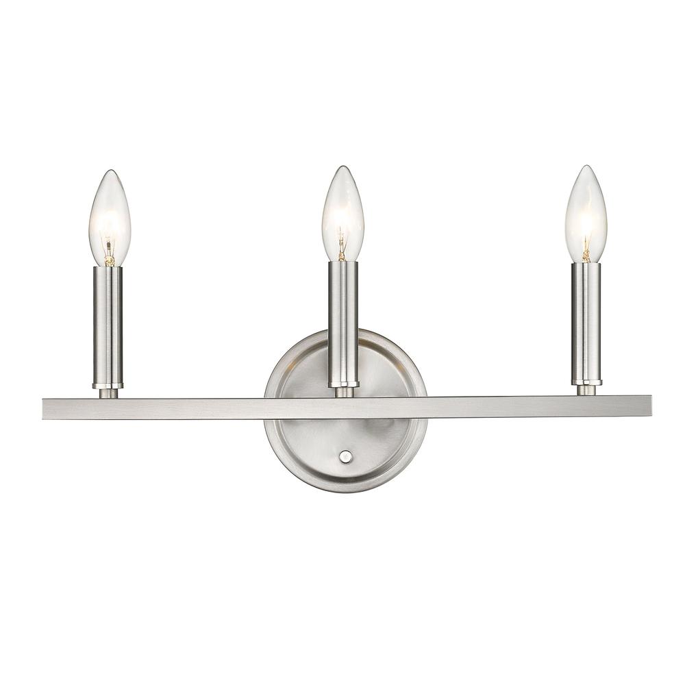 Three Light Silver Wall Sconce. Picture 6