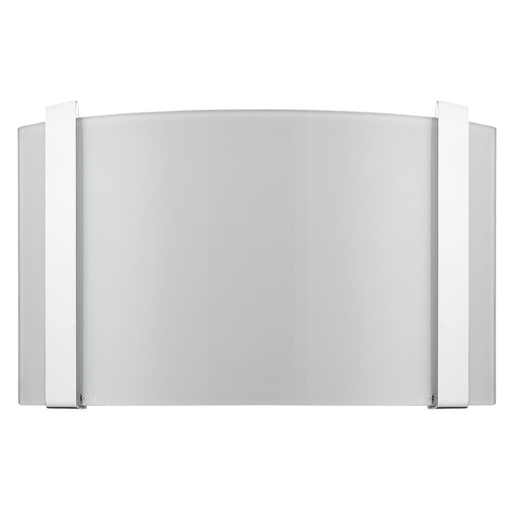 Polished Chrome Wall Sconce with Frosted Glass Shade. Picture 3