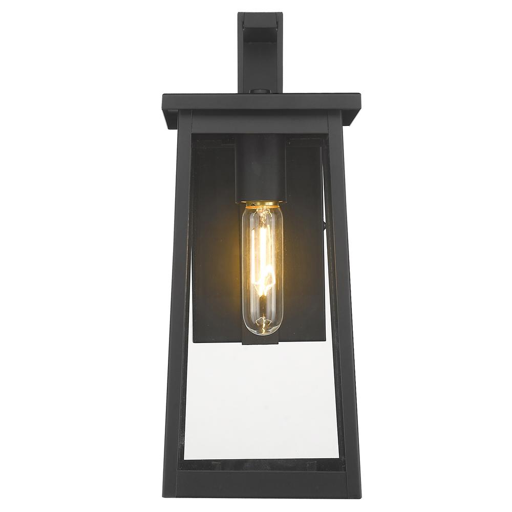 Black Contempo Elongated Outdoor Wall Light. Picture 4