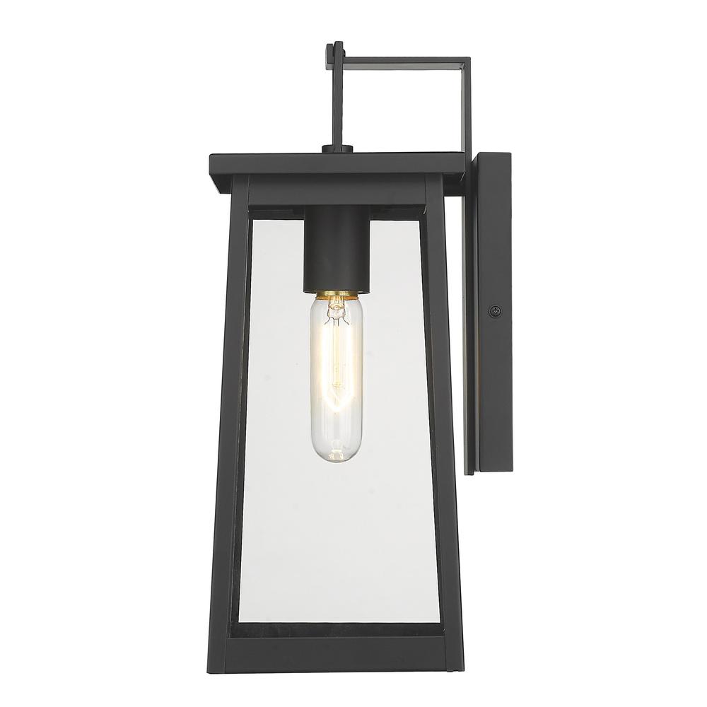 Black Contempo Elongated Outdoor Wall Light. Picture 5