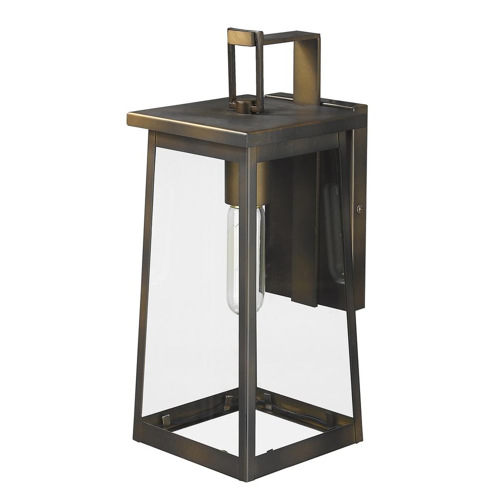 Burnished Bronze Contempo Elongated Outdoor Wall Light. Picture 1