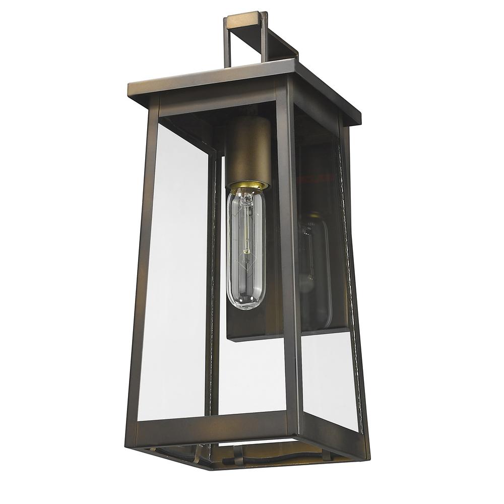 Burnished Bronze Contempo Elongated Outdoor Wall Light. Picture 2