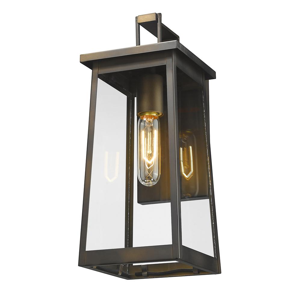 Burnished Bronze Contempo Elongated Outdoor Wall Light. Picture 3