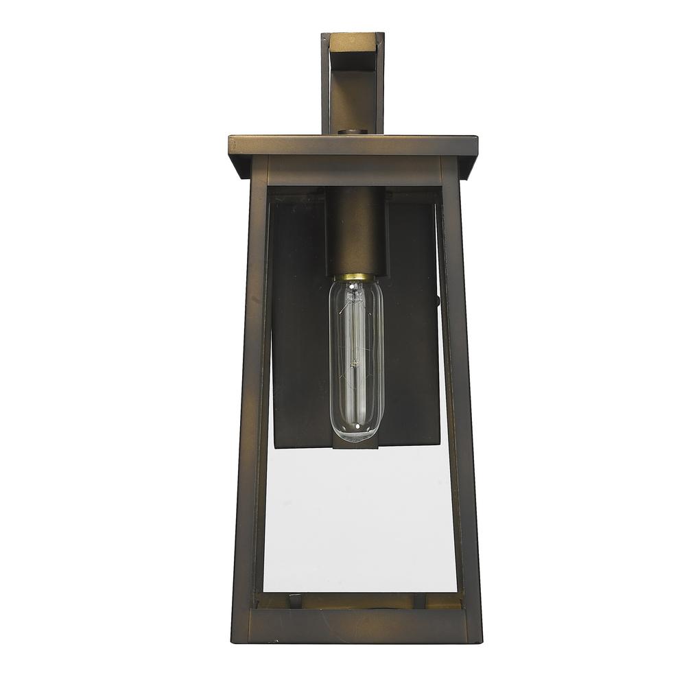 Burnished Bronze Contempo Elongated Outdoor Wall Light. Picture 4