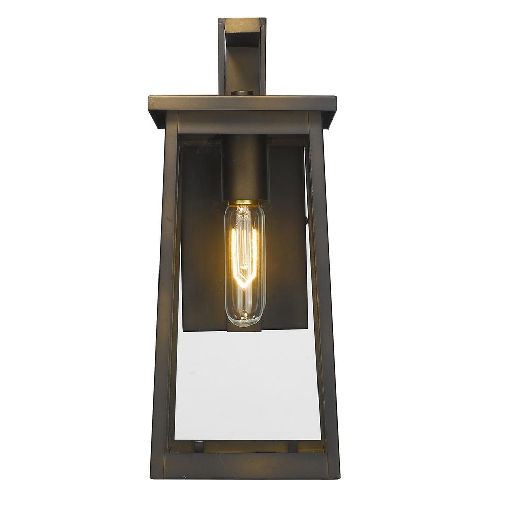 Burnished Bronze Contempo Elongated Outdoor Wall Light. Picture 5