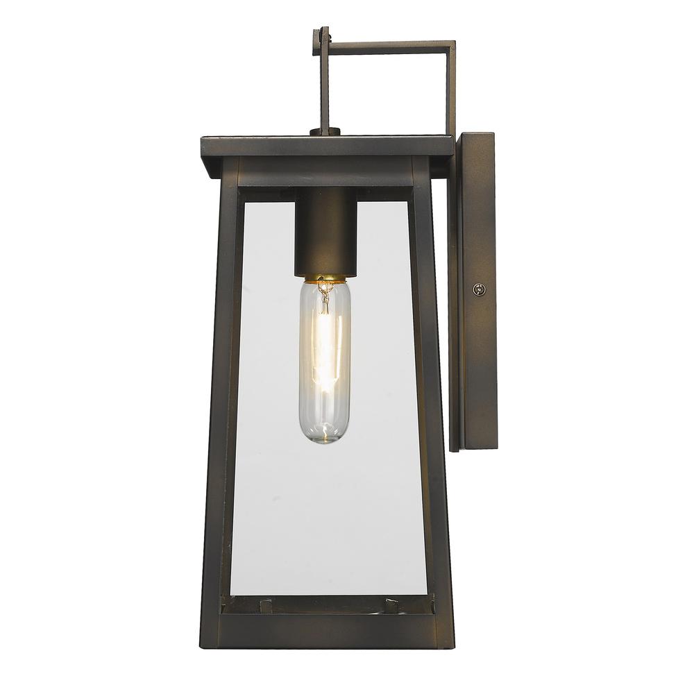 Burnished Bronze Contempo Elongated Outdoor Wall Light. Picture 6