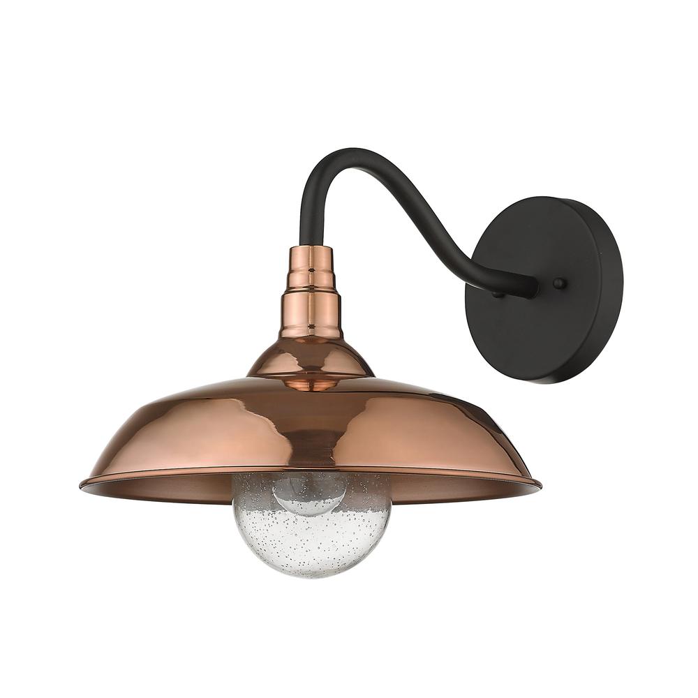 Burry 1-Light Copper Wall Light. Picture 1