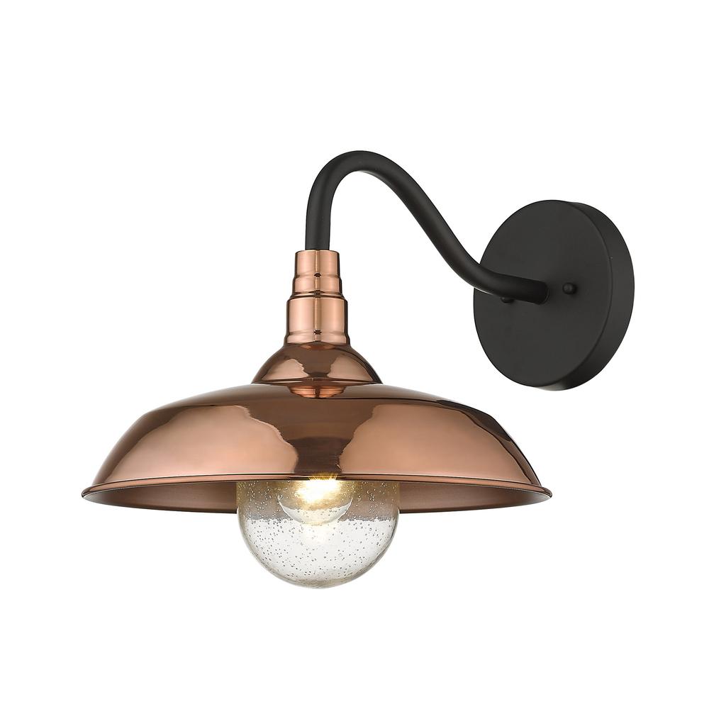 Burry 1-Light Copper Wall Light. Picture 2