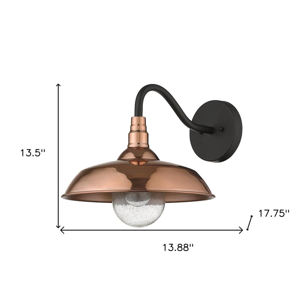 Burry 1-Light Copper Wall Light. Picture 8