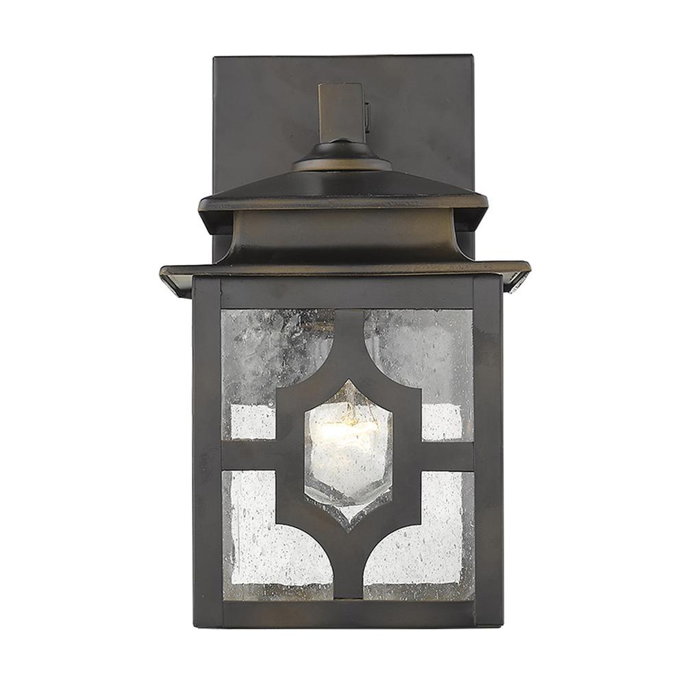 Antique Bronze Outdoor Lantern Wall Light. Picture 2