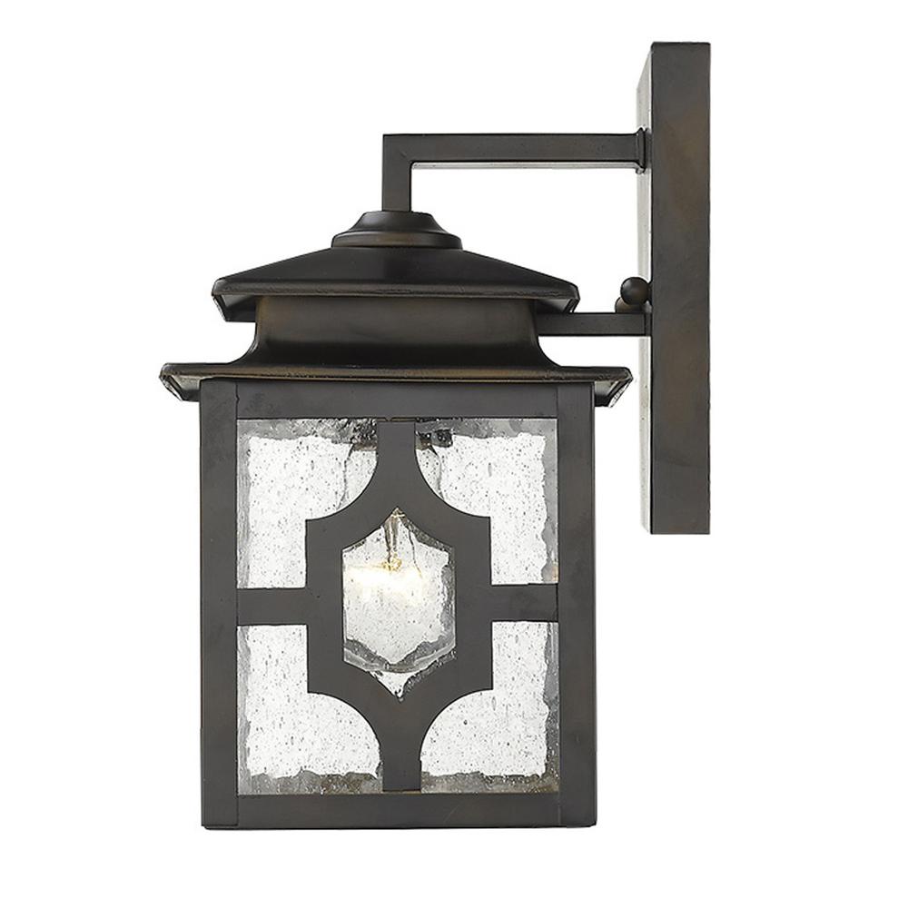 Antique Bronze Outdoor Lantern Wall Light. Picture 3