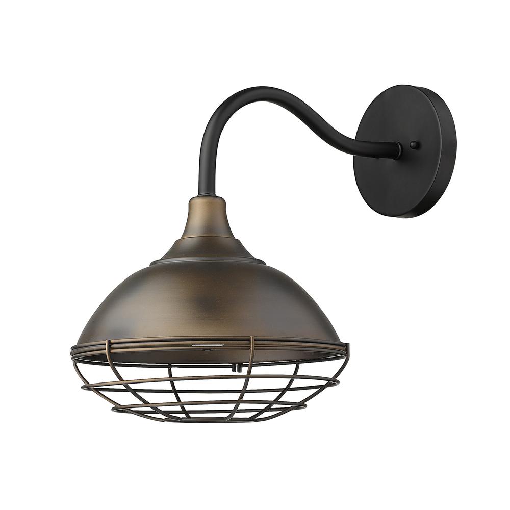 Afton 1-Light Oil-Rubbed Bronze Wall Light. Picture 1