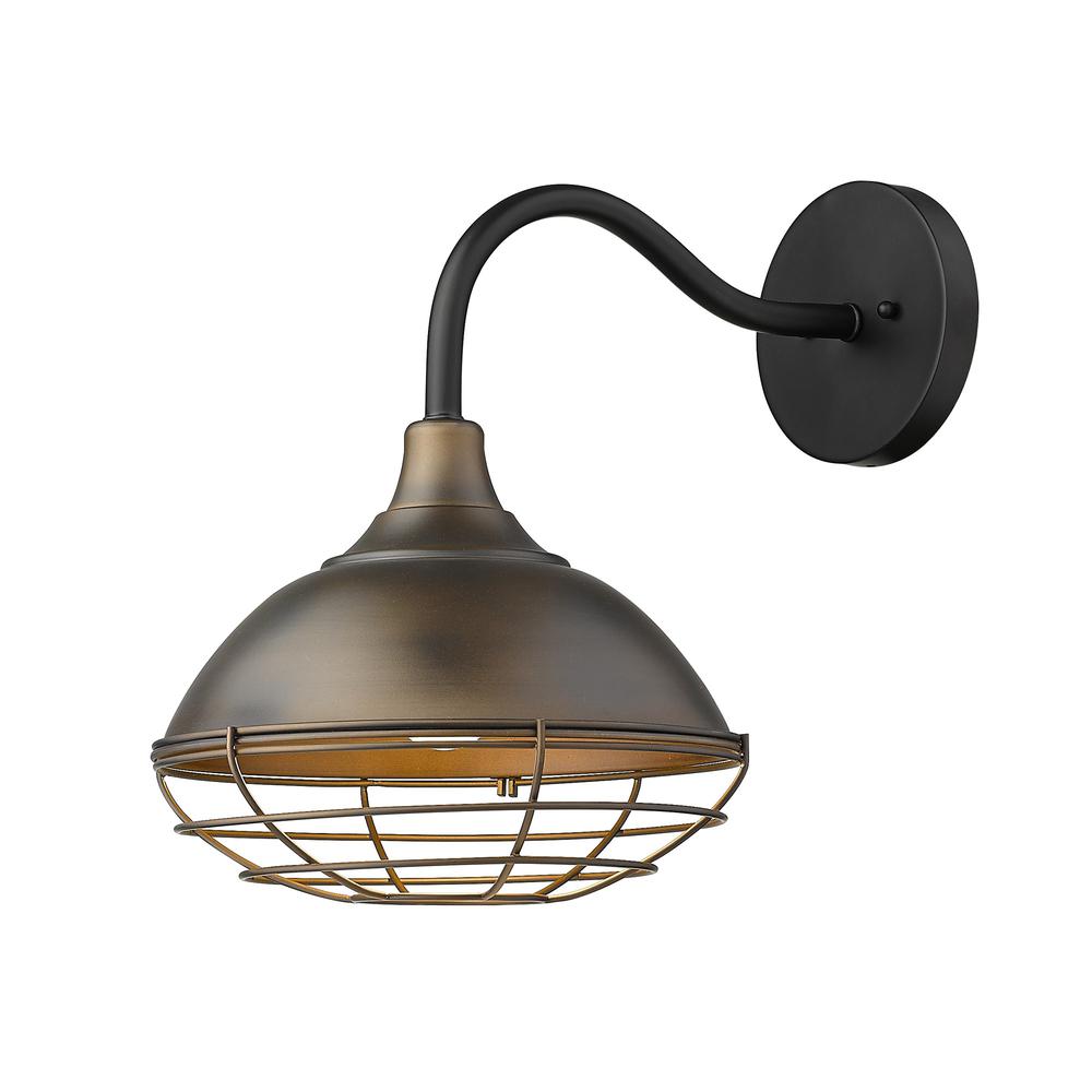 Afton 1-Light Oil-Rubbed Bronze Wall Light. Picture 2